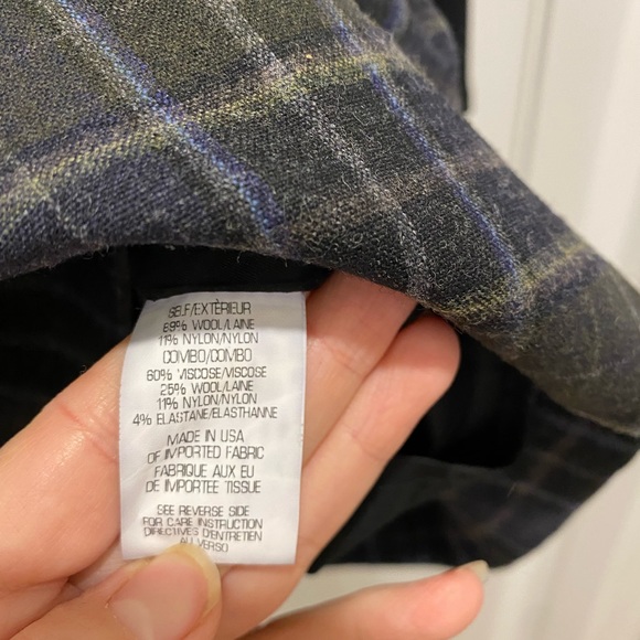 Theory Stretch Dress with Wool Plaid Bottom Size Small - Picture 4 of 4